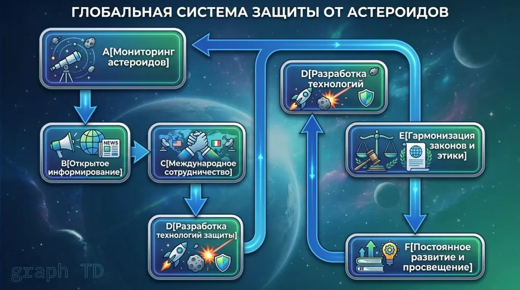 Схема защиты от астероидов